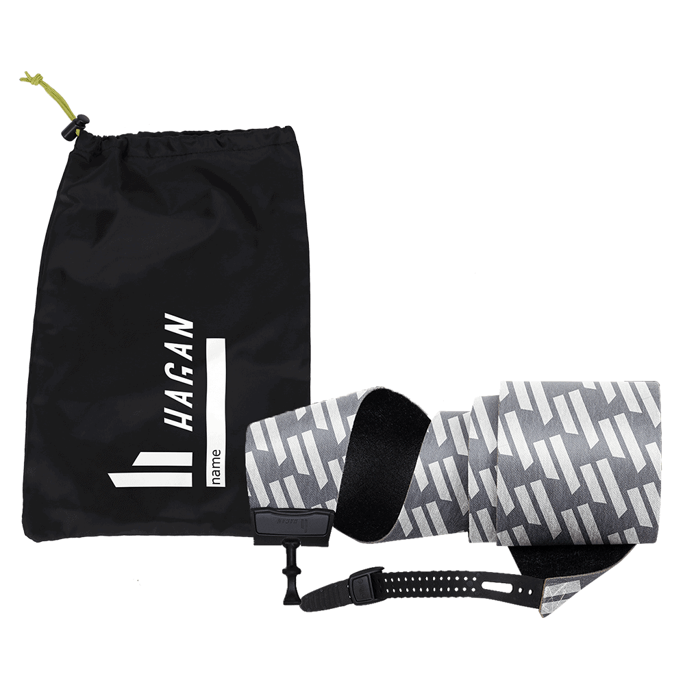 gray skin with pattern HAGAN and bag